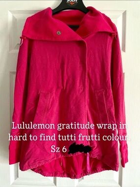 Lululemon gratitude wrap sweater cardigan RARE Tutti frutti colour